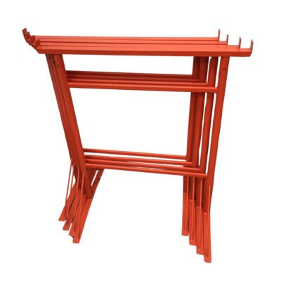 4 x BUILDERS TRESTLES SIZE NO.2, ADJUST FROM 750mm – 1200m (Trestle Band Stands) SWL 400kg Made In The UK