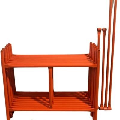 Scaffolding Tower 3.5 Meters (11’6″‘) Working Height 4×4 Base Size. Steel & Polyester Powder Coated (PPC) Safety Orange for A High Quality Durable Finish
