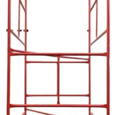 Scaffolding Tower 4.26 Meters (14′) Working Height 4×4 Base Size. Steel & Polyester Powder Coated (PPC) Safety Orange for A High Quality Durable Finish