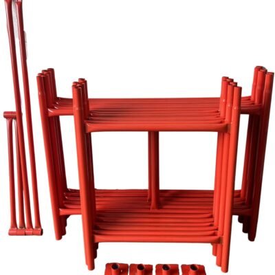 Scaffolding Tower 5.97 Meters (19’6″) Working Height 4×2’6 Base Size. Steel & Polyester Powder Coated (PPC) Safety Orange for A High Quality Durable Finish