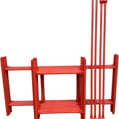 Scaffolding Tower 5.02 Meters (16’6″) Working Height 6×2 Base Size. Steel & Polyester Powder Coated (PPC) Safety Orange for A High Quality Durable Finish