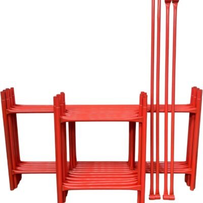 Scaffolding Tower 5.94 Meters (19’6″) Working Height 6×2 Base Size. Steel & Polyester Powder Coated (PPC) Safety Orange for A High Quality Durable Finish