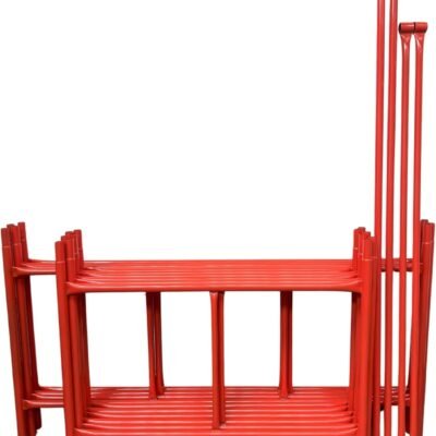 Scaffolding Tower 5.02 Meters (16’6″) Working Height 6×4 Base Size. Steel & Polyester Powder Coated (PPC) Safety Orange for A High Quality Durable Finish