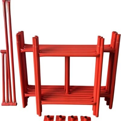 Scaffolding Tower 5 Meters (16’6″) Working Height 4×2’6 Base Size. Steel & Polyester Powder Coated (PPC) Safety Orange for A High Quality Durable Finish