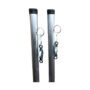2 x 2.4 Meter Pulley Wheel & Middle Cleat Hook Galvanised Pole Heavy Duty Clothes Pole (8 Foot)