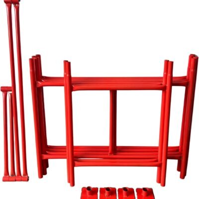 Scaffolding Tower 3.5 Meters (11’6″) Working Height 4×2’6 Base Size. Steel & Polyester Powder Coated (PPC) Safety Orange Quality Durable Finish