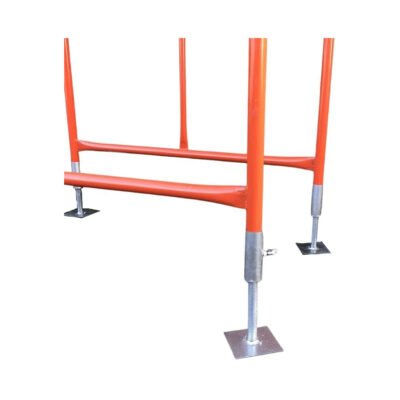 Set of 4 Galvanised Adjustable Base Plates for Scaffolding Tower Building Support, Up and Down Support, Movable Scaffolding Accessories