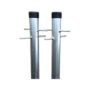 Washing Line Post 2 x 2.4 Meter Cross Peg Galvanised Pole Heavy Duty Clothes Pole (8 Foot)