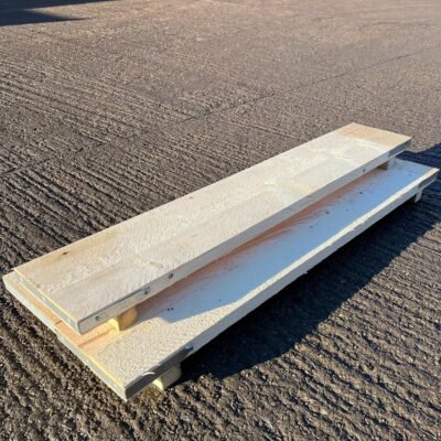 3 Scaffolding Boards (4ft 4″ Long and 9″ Wide) with Blocks Underneath for Stability