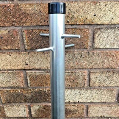 2.4M x 50mm Heavy Duty Galvanised Washing Line Post Clothes Pole Line Drier U.K