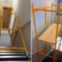 Domestic Stairwell Scaffolding Tower with Scaffolding Boards 4.11 Meters (13'6") Working Height 4x2' Base Size